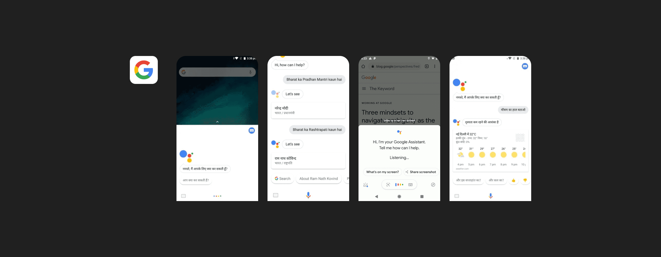Google voice search and assistant strategy — merged microphone ingress and Hindi usage on Google Assistant